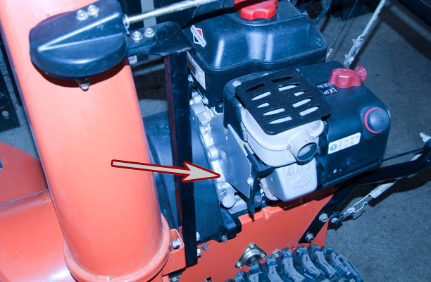 Briggs & Stratton Engine on Ariens Snow Blower Model Location