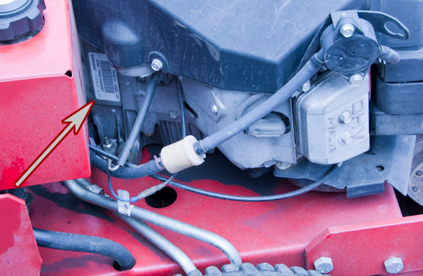 Country Clipper with Kawasaki Engine model number location