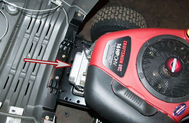 Briggs & Stratton Model, Type and Code Location on a Craftsman Tractor