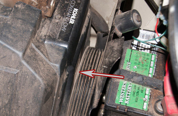 Cub Cadet with Kohler Courage Engine Model and Spec Number Location