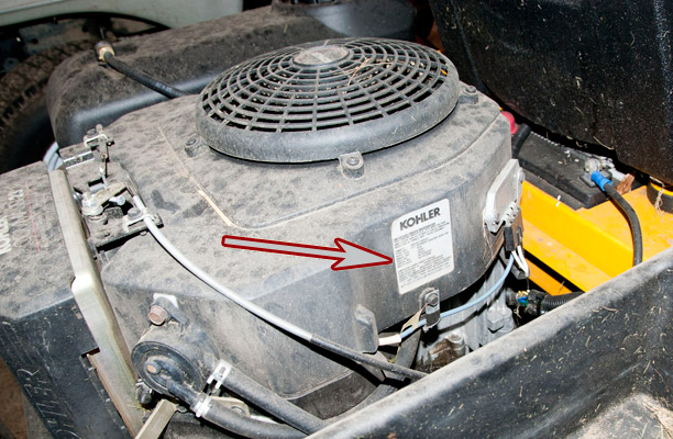 Cub Cadet Z-Force with Kohler Command Engine Spec and Serial Number Location