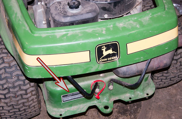 John Deere Riding Mower Model and Serial Number Location 1