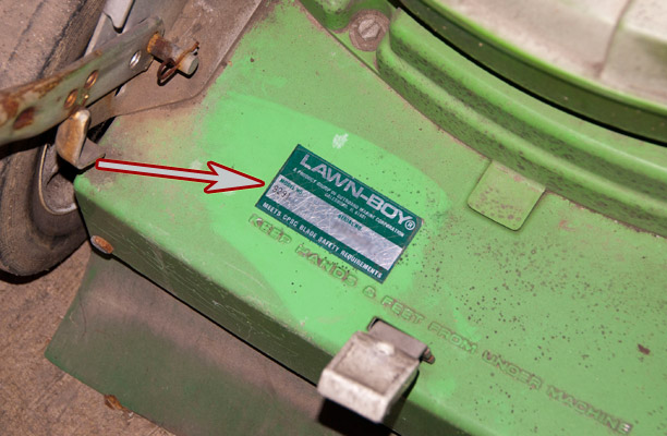Lawn-Boy 2-Cycle Push Mower Model and Serial Number Location