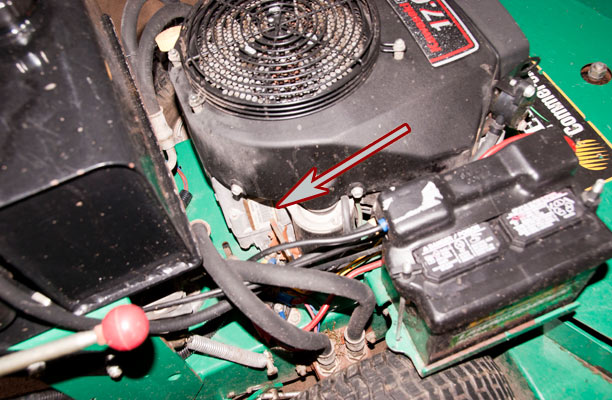 Kawasaki Model and Spec Number Location on Lesco Zero-Turn Lawn Mower