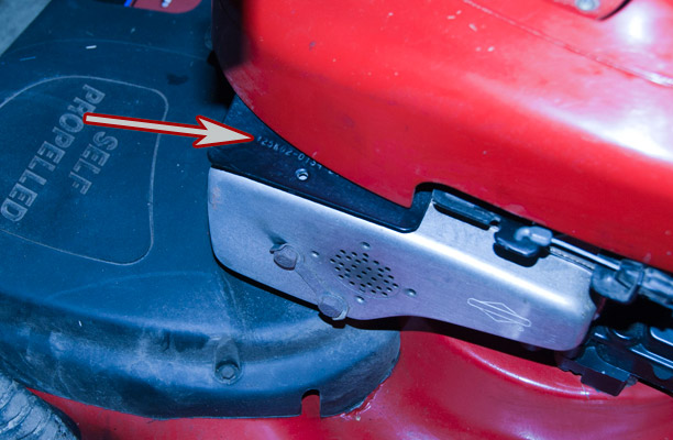 Briggs and Stratton Model, Type and Code Location on a Troy-Bilt Push Mower
