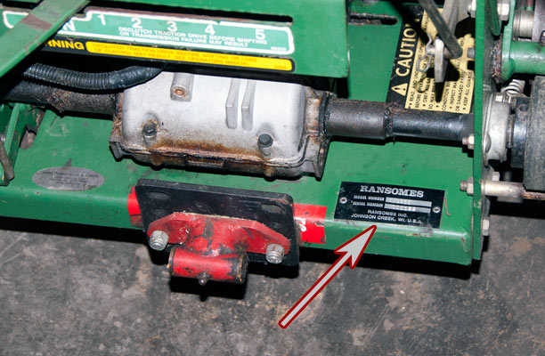 Ransomes Zero Turn Walk Behind Mower Model and Serial Number Location