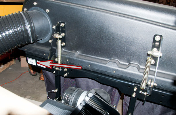 Scag Bagger System Model and Serial Number Location