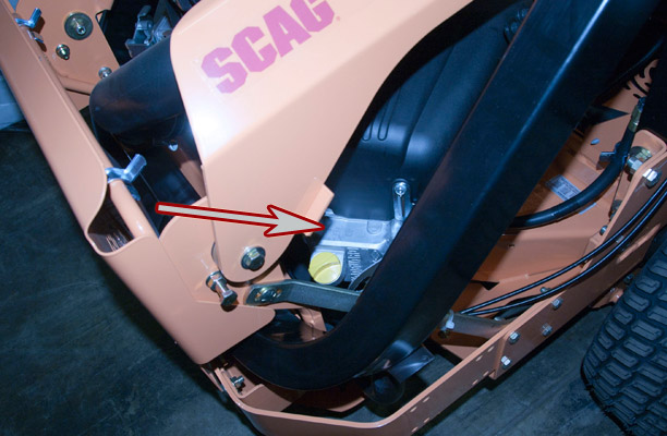 Briggs & Stratton Model, Type and Code Location on a Scag Cheetah