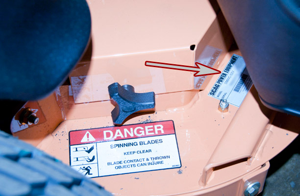 Scag Tiger Cat Model and Serial Number Location