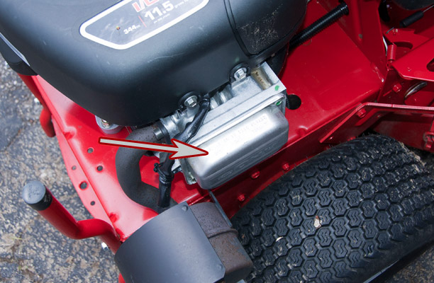 Briggs & Stratton Engine Model, Type and Code Location on a Snapper Rear Engine Rider