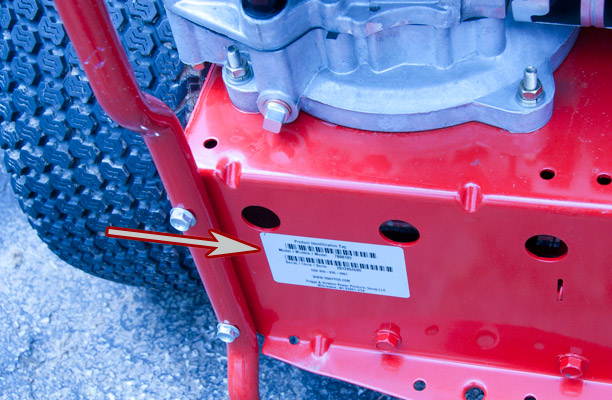 Snapper Rear Engine Rider Model and Serial Number Location