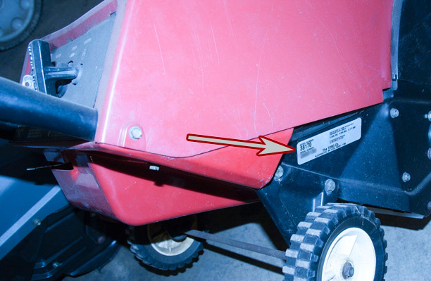 Toro Powerlite Snow Blower Model and Serial Number Location