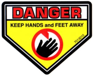 Briggs & Stratton 7013010SM Danger Cut Finger Decal 
