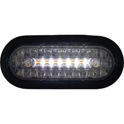 Buyers Products 5626412 6 Inch Combination LED Stop/Turn/Tail, Backup, and Strobe Light with 17 LEDs, Amber/Clear, Not Heated - BUY 5626412