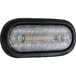 Buyers Products 5626412 6 Inch Combination LED Stop/Turn/Tail, Backup, and Strobe Light with 17 LEDs, Amber/Clear, Not Heated - BUY 5626412