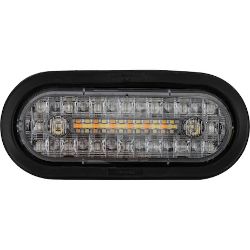 Buyers Products 5626413 6 Inch Combination LED Stop/Turn/Tail, Backup, and Strobe Light with 17 LEDs, Amber/Clear, Heated - BUY 5626413