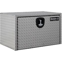 Buyers Products 1705103 18" x 18" x 30" Aluminum Underbody Toolbox with Aluminum Recessed Door and T-Handle Latch 