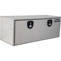 Buyers Products 1705110 18" x 18" x 48" Aluminum Underbody Toolbox with Aluminum Recessed Door and 2 T-Handle Latches 