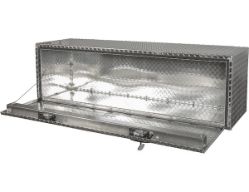 Buyers Products 1705115 18" x 18" x 60" Aluminum Underbody Toolbox with Aluminum Recessed Door and 2 T-Handle Latches - BUY 1705115