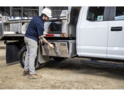 Buyers Products 1705115 18" x 18" x 60" Aluminum Underbody Toolbox with Aluminum Recessed Door and 2 T-Handle Latches - BUY 1705115