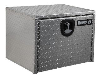 Buyers Products 1705130 24" x 24" x 24" Aluminum Underbody Toolbox with Aluminum Recessed Door and T-Handle Latch 
