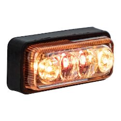 Buyers Products 5622011 2 Inch Rectangular Combination Marker-Strobe Light - Red/Amber - BUY 5622011