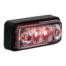Buyers Products 5622011 2 Inch Rectangular Combination Marker-Strobe Light - Red/Amber - BUY 5622011