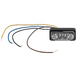 Buyers Products 5622011 2 Inch Rectangular Combination Marker-Strobe Light - Red/Amber - BUY 5622011
