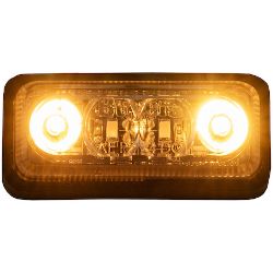 Buyers Products 5622012 2 Inch Rectangular Marker Strobe Combo Light - Amber/Amber - BUY 5622012