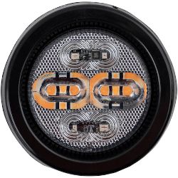 Buyers Products 5622111 2 Inch Class 1 Marker Strobe Combo Light - Red Marker/Amber Strobe - BUY 5622111