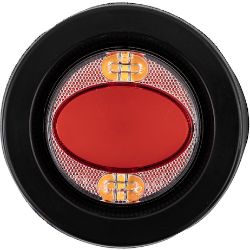 Buyers Products 5622501 2.5" Marker Strobe Combo Light - Red Marker/Amber Strobe 