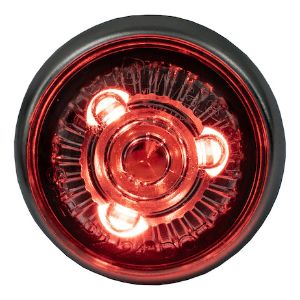 Buyers Products 5623410 1 Inch Round Combination Marker-Strobe - Red Marker/Amber Strobe 