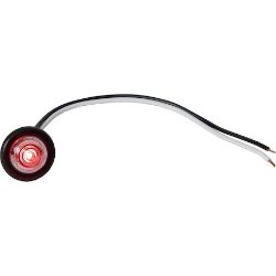 Buyers Products 5623434 .75 Inch Round Marker Clearance Lights - 1 Red Led W/ Clear Lens W/ Stripped Leads 