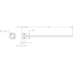 Buyers Products 5623434 .75 Inch Round Marker Clearance Lights - 1 Red Led W/ Clear Lens W/ Stripped Leads - BUY 5623434