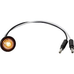 Buyers Products 5623443 .75 Inch Round Marker Clearance Lights - Male B 1 Amber Led W/ Clear Lens - BUY 5623443