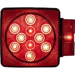 Buyers Products 5625112 Passenger Side 5 Inch Box-Style LED Stop/Turn/Tail Light for Trailers Over 80 Inches Wide, Rear Facing - BUY 5625112