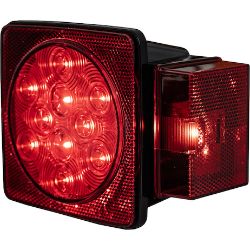 Buyers Products 5625112 Passenger Side 5 Inch Box-Style LED Stop/Turn/Tail Light for Trailers Over 80 Inches Wide, Rear Facing - BUY 5625112