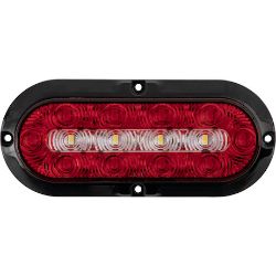 Buyers Products 5626133 6 Inch Red Oval LED Stop/Turn/Tail Surface Mount Light Kit with 14 LEDs 