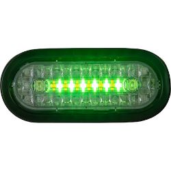 Buyers Products 5626414 6 Inch Combination LED Stop/Turn/Tail, Backup, and Strobe Light with 17 LEDs, Amber/Green, Not Heated - BUY 5626414