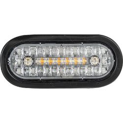 Buyers Products 5626414 6 Inch Combination LED Stop/Turn/Tail, Backup, and Strobe Light with 17 LEDs, Amber/Green, Not Heated - BUY 5626414