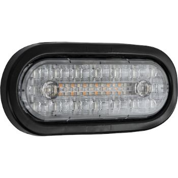 Buyers Products 5626414 6 Inch Combination LED Stop/Turn/Tail, Backup, and Strobe Light with 17 LEDs, Amber/Green, Not Heated 