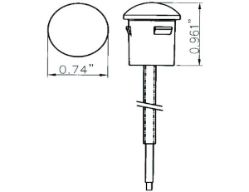 Buyers Products 5627513 0.75" Round Red 3 LED Marker - Hard Wired with .180 Male Bullets - BUY 5627513