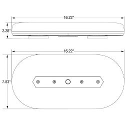 Buyers Products 8891182 16" Amber/Clear Mini Light Bar - BUY 8891182