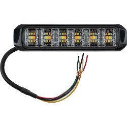 Buyers Products 8891828 5 Inch Wide Angle Tri-Color LED Strobe Light, Amber/Blue/Clear - BUY 8891828