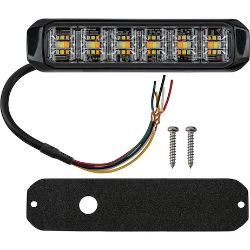 Buyers Products 8891828 5 Inch Wide Angle Tri-Color LED Strobe Light, Amber/Blue/Clear - BUY 8891828