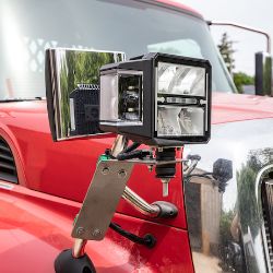 Buyers Products PLB16SS Stainless Steel Mirror Mount Plow Light Bracket Kit w/ Dual Hole Pattern 