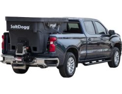 Buyers Products SHPE1500 SaltDogg 87.3" 1.45 Cubic Yard Electric Black Polymer Hopper Salt Spreader (Standard Chute) - BUY SHPE1500