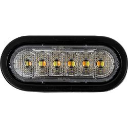Buyers Products SL60AC 6 Inch LED Oval Strobe Light with 12 LEDs, Amber/Clear, Not Heated - BUY SL60AC