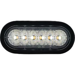 Buyers Products SL60AC 6 Inch LED Oval Strobe Light with 12 LEDs, Amber/Clear, Not Heated - BUY SL60AC