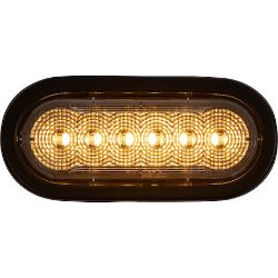 Buyers Products SL60AG 6 Inch LED Oval Strobe Light with 12 LEDs, Amber/Green, Not Heated - BUY SL60AG